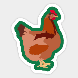 Brown Backyard Chicken Sticker